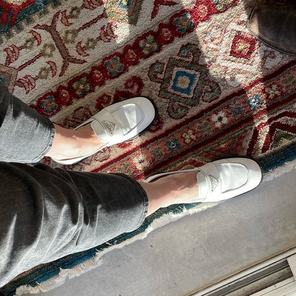 Authentic vintage PRADA chunky triangle logo shoes slip on loafers size 39 8.5 9 - Picture 14 of 15